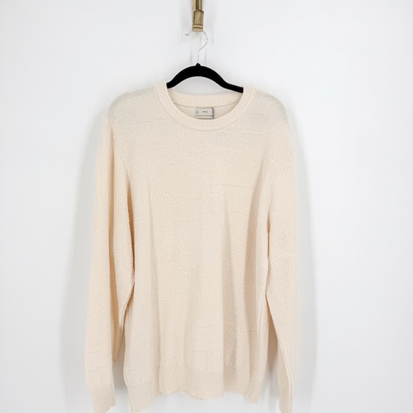 Mango Cream Crewneck Sweater Minimalist Design - Picture 1 of 5